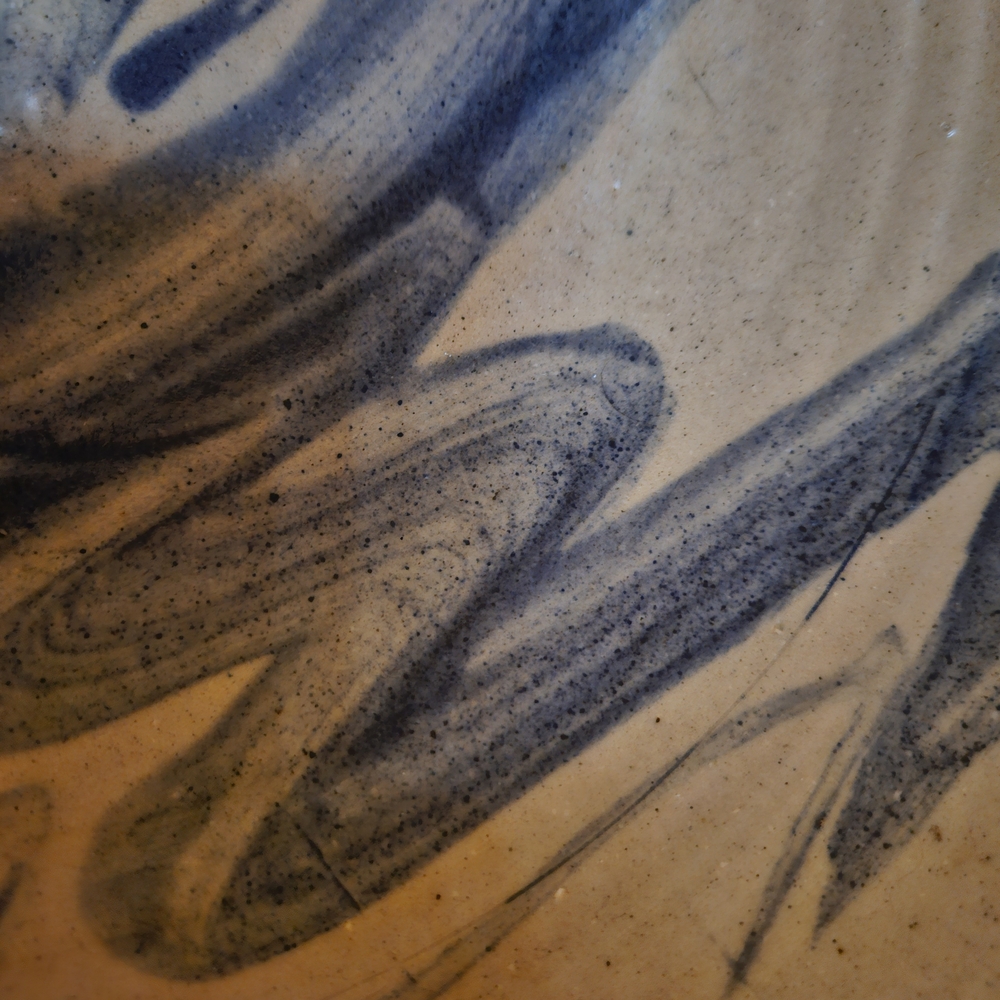 Bromwell Artistic Ceramic Bowl with Blue Swirl Design - Picture 9 of 9